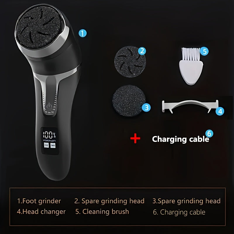 MIGUAN Electric Feet Callus Removers Rechargeable Portable Electronic Foot File Pedicure Tools - Professional Pedi Feet Care for Dead, Hard Cracked Dry Skin, Pedicure Tools, Usb Rechargeable, Durable Construction