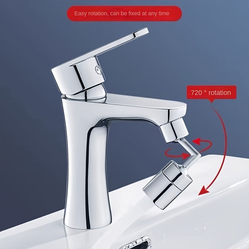 1pc Faucet Washbasin, 720 Degree Rotatable Splash-proof Water Kitchen Bathroom Extension, Water Saving Mouthwash Aerator