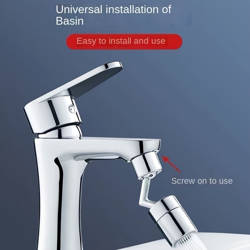 1pc Faucet Washbasin, 720 Degree Rotatable Splash-proof Water Kitchen Bathroom Extension, Water Saving Mouthwash Aerator