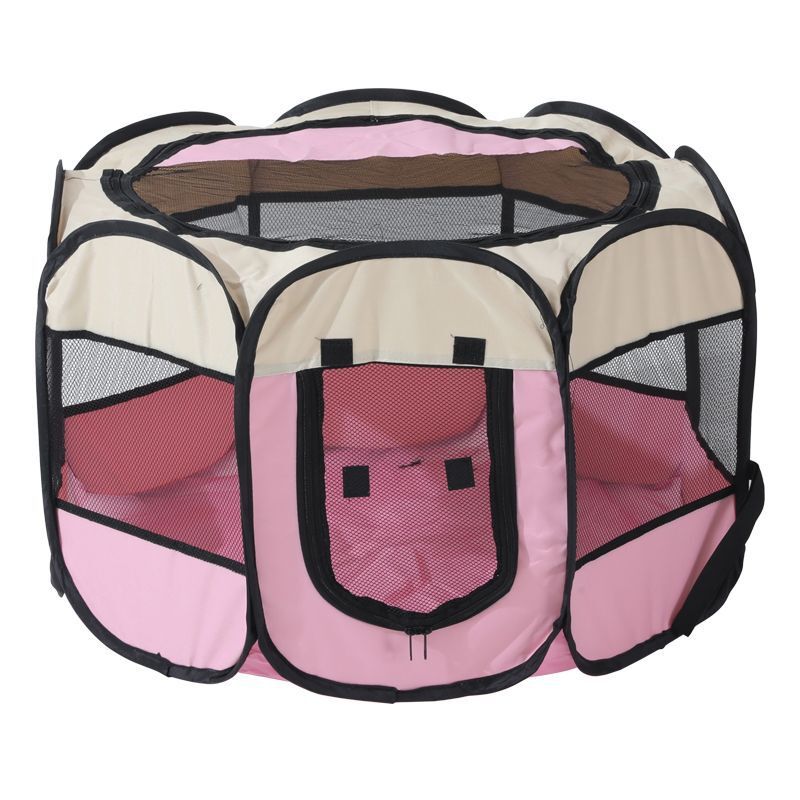 Octagonal Pet Fence Tent Oxford Cloth Scratch-Resistant Foldable Dog Cage for Dogs and Cats, Kennel Nest