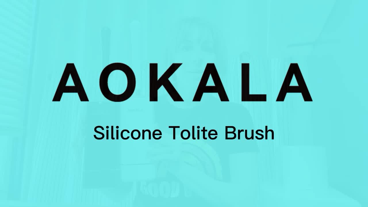 Aokala Toilet Brush And Holder, Elegant Toilet Bowl Brush Set with Ergonomic Long Handle, Modern Bathroom Decor Cleaning Accessories, Durable, Deep Cleaning Christmas Gifts/Halloween Gifts! - Black & White