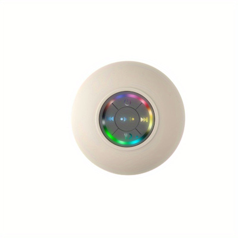 High Quality Speaker, Portable Wireless Speaker with Suction Cup, USB Black Speaker with 2 Hours Play Time 3.7V/400mAh Battery 5.0 Wireless Version Life for Parties, Bathroom, Travel, Home, And Outdoor (Suction Cups Must Be O