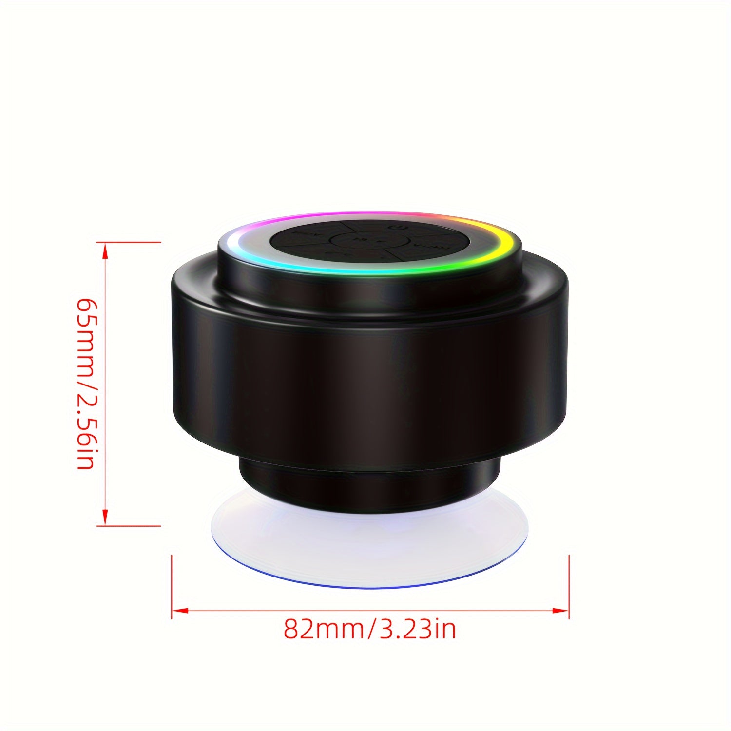 Portable Shower Speaker With Built-in Microphone, Voice Assistant Control, Hands-Free Calling, TWS Playback, 5W High Power, Rechargeable Lithium Polymer Battery, Long-Lasting Playtime, HD Decoding, Strong Suction Cup, RGB Lig