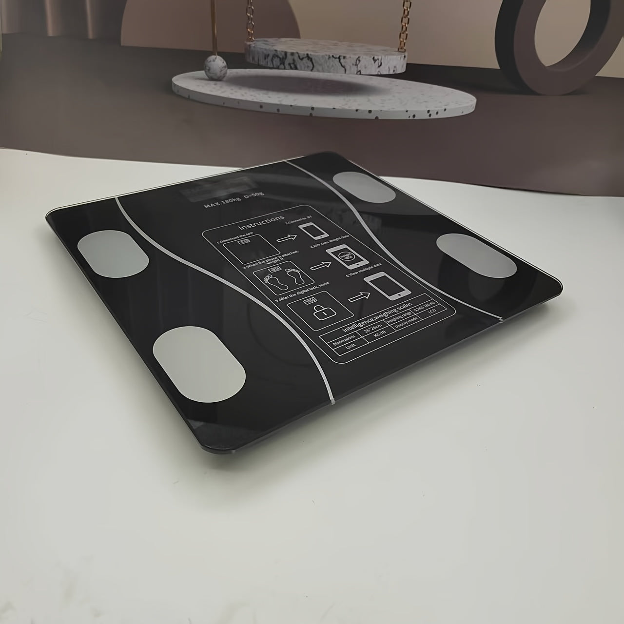 Home Version of Intelligent Electronic Scales, Weighing Scale, Body Fat Scales, Fat Scales, Bathroom Scales, Home Small Weighing Scale, Bathroom Scale, Sleek Design, Durable Construction, Scale, Healthconscious Users, Health