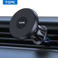 TOPK for Magsafe Car Phone Holder, Strong Magnetism High-Quality Support for One-Handed Use Metal Hook Magnetic Car Phone Mount