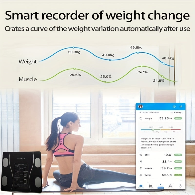 Home Version of Intelligent Electronic Scales, Weighing Scale, Body Fat Scales, Fat Scales, Bathroom Scales, Home Small Weighing Scale, Bathroom Scale, Sleek Design, Durable Construction, Scale, Healthconscious Users, Health